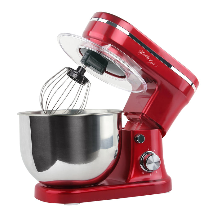 1200W Mix Master 5L Kitchen Stand Mixer w/Bowl/Whisk/Beater - Red