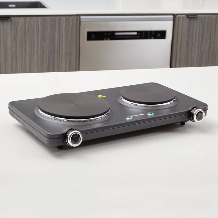 Westinghouse Dual Electric Hot Plate Easy Operation Cast Iron Plate