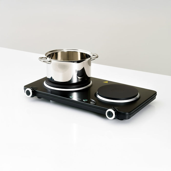 Westinghouse Dual Electric Hot Plate Easy Operation Cast Iron Plate