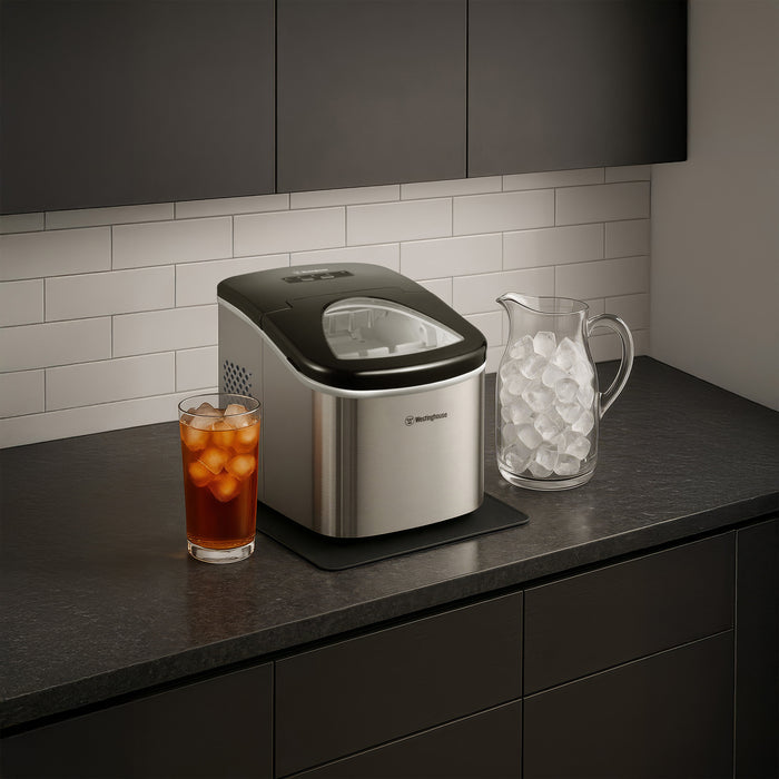 Westinghouse Ice Maker  12kg, 1.3L, Portable Stainless Steel Countertop Machine