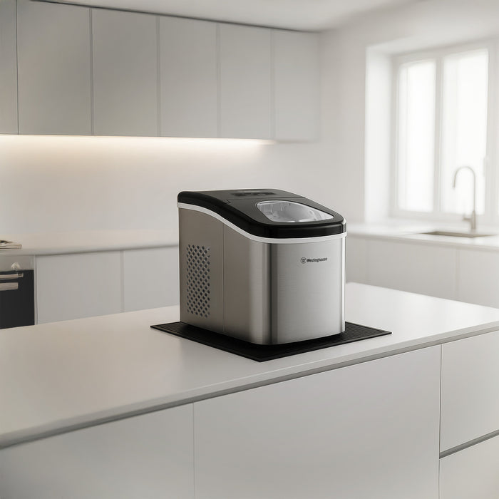 Westinghouse Ice Maker  12kg, 1.3L, Portable Stainless Steel Countertop Machine