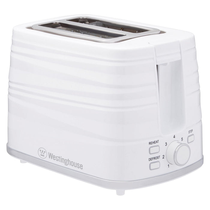 Westinghouse Kettle and Toaster Pack White Striped 1.7L Kettle, 2 Slice Toaster -  -  
