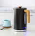 1.7L Kitchen Kettle in Black w/ Wood Accents-#product_category#-Home Living Store