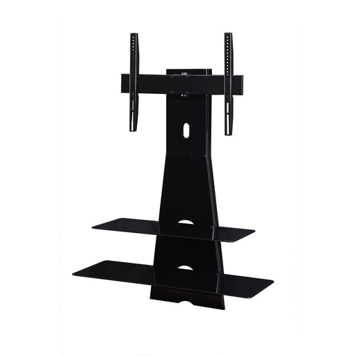 Electra Black Wall Mount TV Stand with Bracket Mount, Two Shelves, Cable Management by Tauris Home Living Store