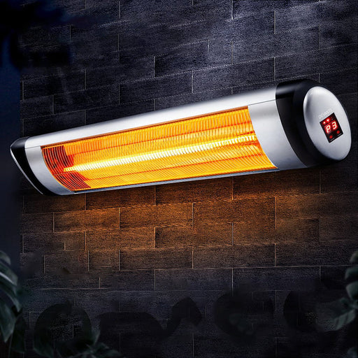 Electric Infrared Patio Heater Radiant Strip Indoor Outdoor Heaters Remote Control 1500W Home Living Store