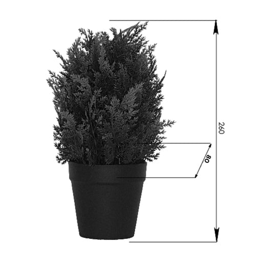 Green Shrub 25cm Life-like Artificial Plant by Criterion Home Living Store