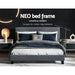 Neo Bed Frame Fabric - Grey Queen Home Living Store