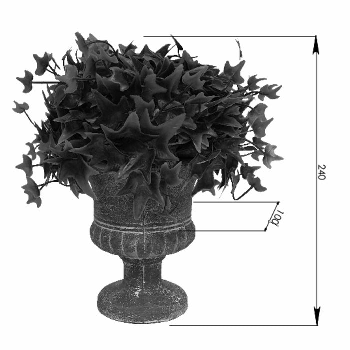 Shrub In Shaped Vase 24cm Artificial Plant by Criterion Home Living Store