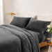 thermal microplush sheet set king single charcoal -Home Living Store - -  