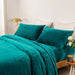 thermal microplush sheet set queen teal -Home Living Store - -  