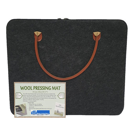 Wool Mat for Ironing 17" Wide. Bonus Carry Bag and Silicon Ironing Mat Home Living Store