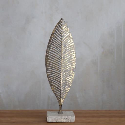 50cm Table Top Gold Leaf Ornament by Urban Style™ Home Living Store
