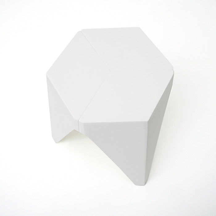 Two Bar Stools Puzzle Plastic Foot Stool White-Home Living Store- 