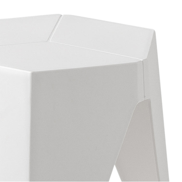 Two Bar Stools Puzzle Plastic Foot Stool White-Home Living Store- 