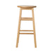 Two Bar Stools Round Chairs Wooden Nature-Home Living Store- 