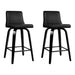 Two Bar Stools Kitchen Leather Barstools Swivel Wooden Chairs-Home Living Store- 