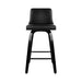 Two Bar Stools Kitchen Leather Barstools Swivel Wooden Chairs-Home Living Store- 