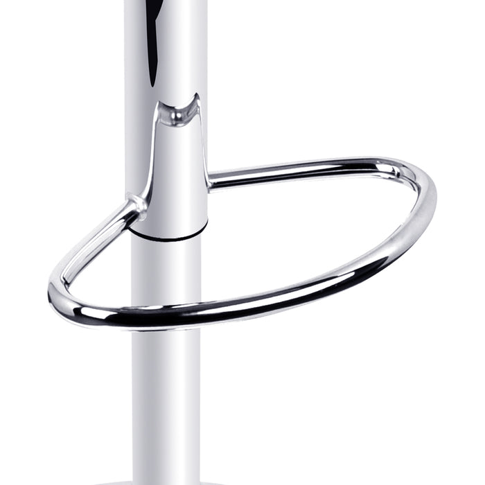Two Bar Stools Leather Gas Lift Grey-Home Living Store- 