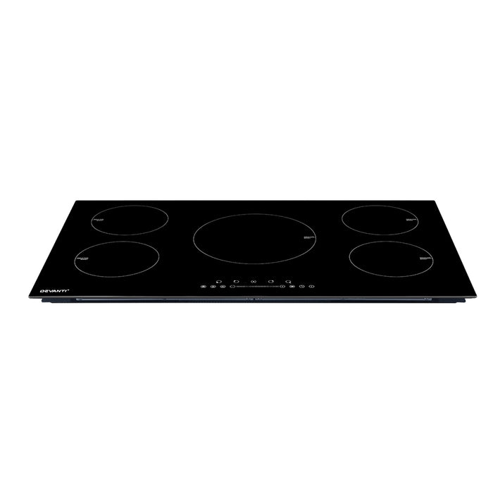 Devanti Induction Cooktop 90cm Electric Cooker Ceramic 5 Zones Stove Hot Plate