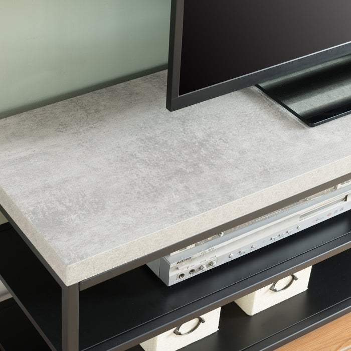 Chryzler Entertainment Unit, TV Cabinet 1500mm Metal Frame, Cement Look by Criterion