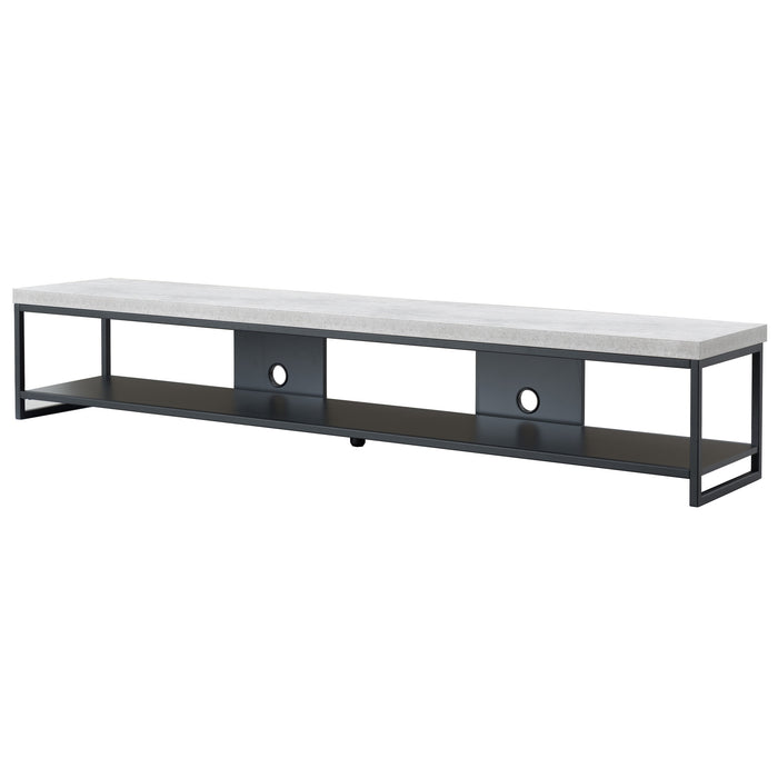 Chryzler Low Line Entertainment Unit 2000mm Metal Frame, Cement Look by Criterion
