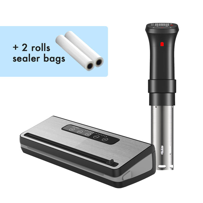 Sous Vide Starter Kit with Vacuum Sealer & Bags