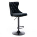 Two Height Adjustable Swivel Bar Stool Velvet Nail head Barstool with Footrest-Home Living Store- 