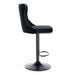 Two Height Adjustable Swivel Bar Stool Velvet Nail head Barstool with Footrest-Home Living Store- 