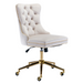 Velvet Home Office Chair- Beige-Home Living Store- 