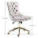 Velvet Home Office Chair- Beige-Home Living Store- 