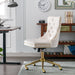 Velvet Home Office Chair- Beige-Home Living Store- 