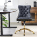 Velvet Home Office Chair- Black-Home Living Store- 