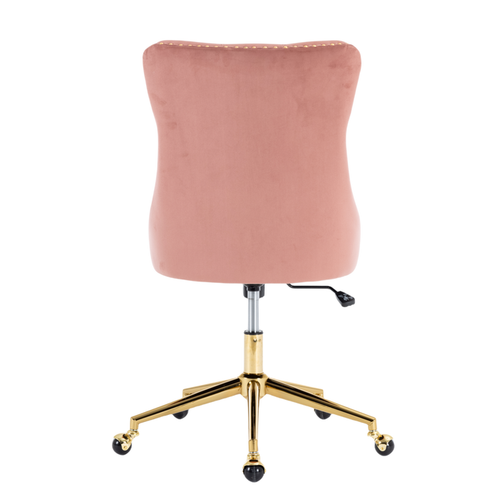 Velvet Home Office Chair- Pink