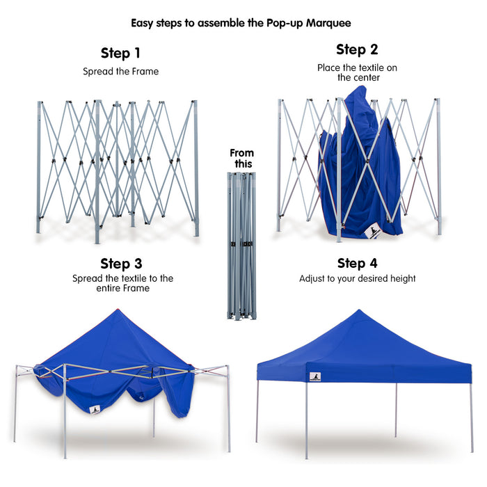 Wallaroo Gazebo Tent Marquee 3x3 PopUp Outdoor- Blue