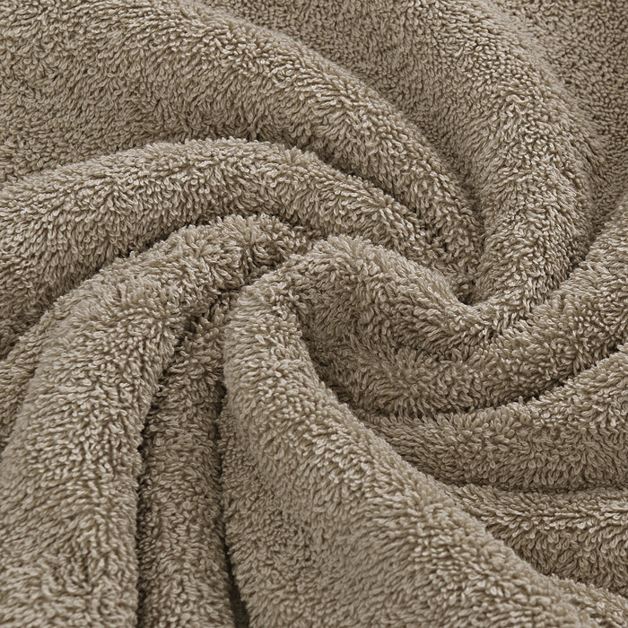 Luxury 6 Piece Soft and Absorbent Cotton Bath Towel Set - Sandstone