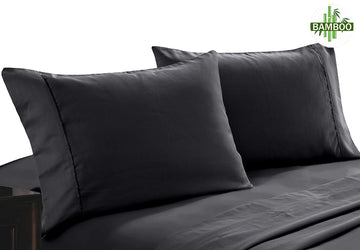 400 thread count bamboo cotton twin pack pillowcase charcoal