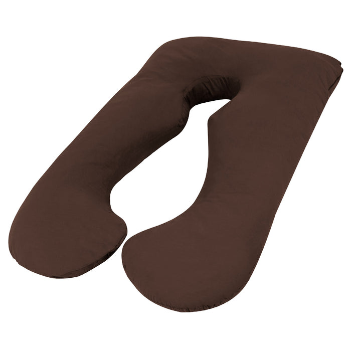Woolcomfort Aus Made Maternity Pregnancy Nursing Sleeping Body Pillow Pillowcase Included Chocolate