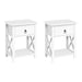 Artiss Set of 2 Bedside Tables Drawers Side Table Nightstand Lamp Chest Unit Cabinet Kris Kringle: Stocking Fillers & Gift Ideas HLS