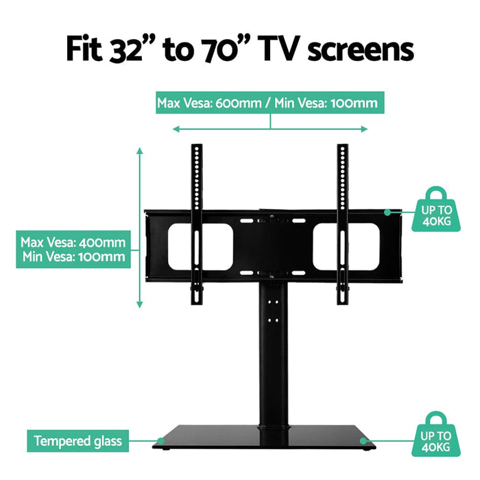 Artiss Table Top TV Swivel Mounted Stand Home Living Store