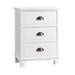 Artiss Vintage Bedside Table Chest Storage Cabinet Nightstand White 10% Off Everything Inside HLS