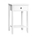 Bedside Tables Drawer Side Table Nightstand White Storage Cabinet White Shelf Kris Kringle: Stocking Fillers & Gift Ideas HLS