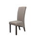 Bran Dining Chair in Chrome Fabric, with Rubberwood Legs in Textured Dry Grey Oak Finish (Set of Two) Home Living Store