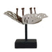 Brigit Candle Holder Metal Flower in Bloom with Wooden Base by Urban Style™ Home Living Store