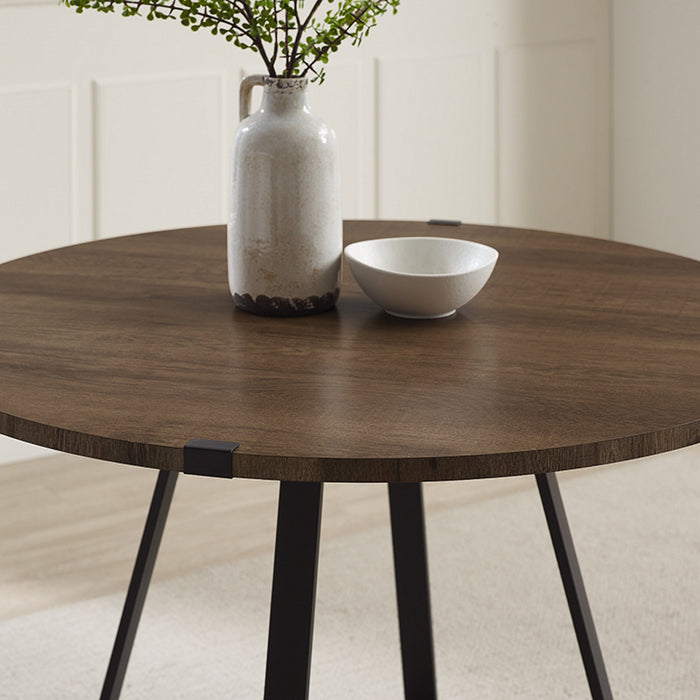 CAPRI Elite Round Dining Table Dark Oak by Criterion™ Home Living Store
