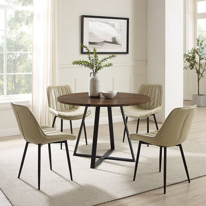 CAPRI Elite Round Dining Table Dark Oak by Criterion™ Home Living Store