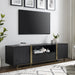 CAPRI Entertainment Unit, TV Cabinet, TV Unit - Black Oak, Brushed Gold by Criterion™ Home Living Store