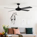 Devanti 52'' Ceiling Fan w/Remote - Black Home Living Store