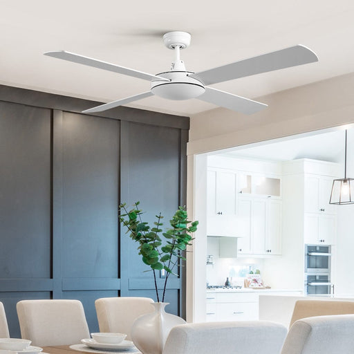 Devanti 52'' Ceiling Fan w/Remote - White Home Living Store