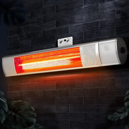 Devanti Electric Infrared Strip Heater Radiant Heaters Reamote control 2000W Home Living Store
