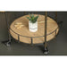 Double Layer Side Table Round Wood with black Frame by Urban Style™ Home Living Store